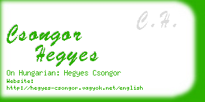 csongor hegyes business card